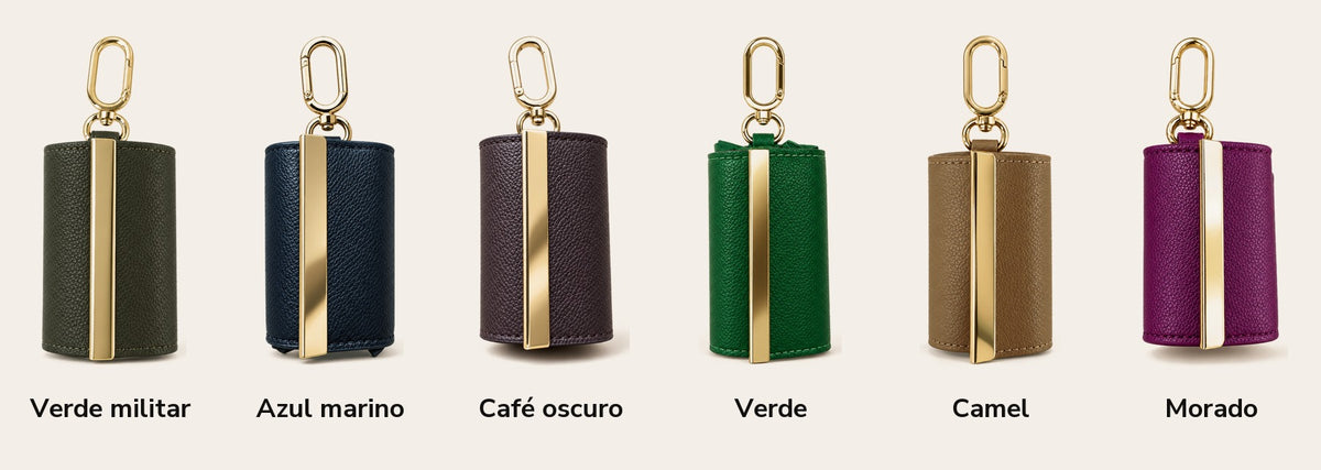 Kanti Tote en verde militar, azul marino, café oscuro, verde, camel y morado
