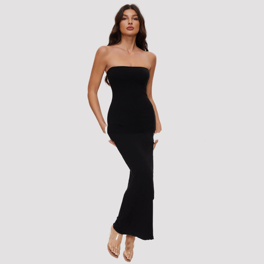 Kanti Strapless Dress negro, de frente