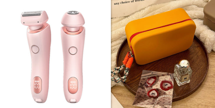 Kanti Shaver 2 en 1 rosa con estuche naranja