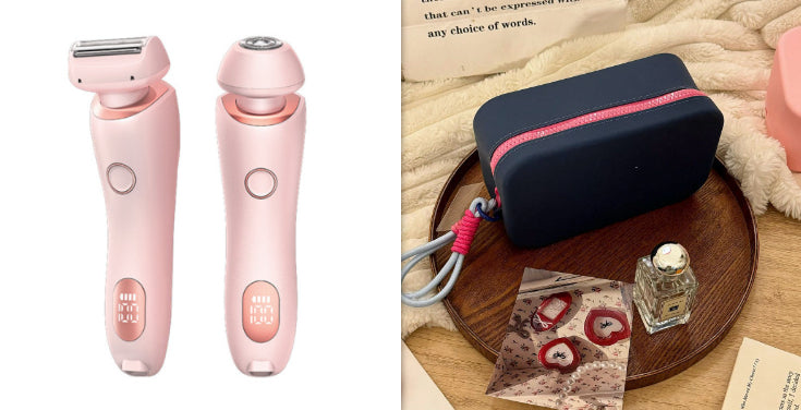 Kanti Shaver 2 en 1 rosa con estuche azul marino
