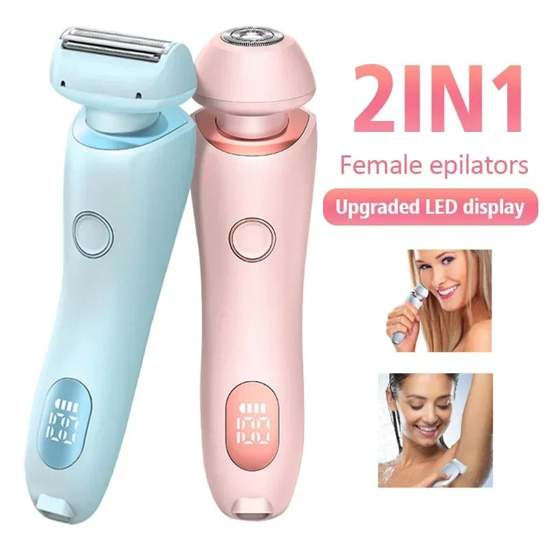 Kanti Shaver 2 en 1: cabezal para rostro y para cuerpo, con pantalla LED
