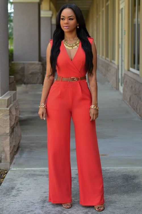 Kanti Jumpsuit de pierna ancha coral