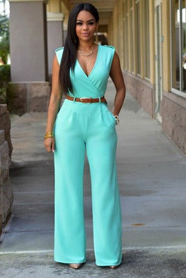 Kanti Jumpsuit de pierna ancha menta